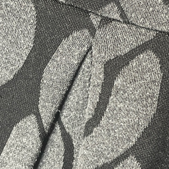 En Focus Women Gray Knit Print A-Line Short Sleeve Dress - Size 14W - Picture 5 of 11